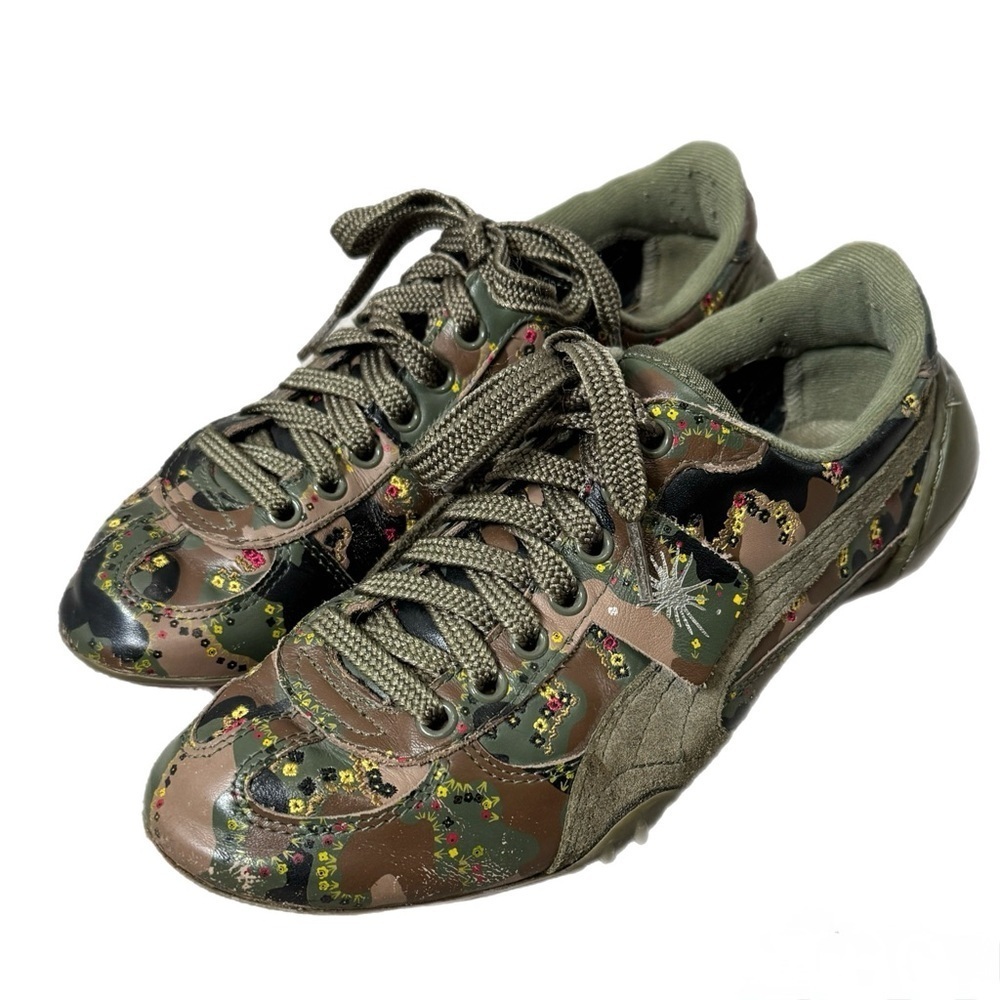 Puma X Mihara Yasuhiro Green and Brown Camouflage Sneakers - Picture 2 of 10